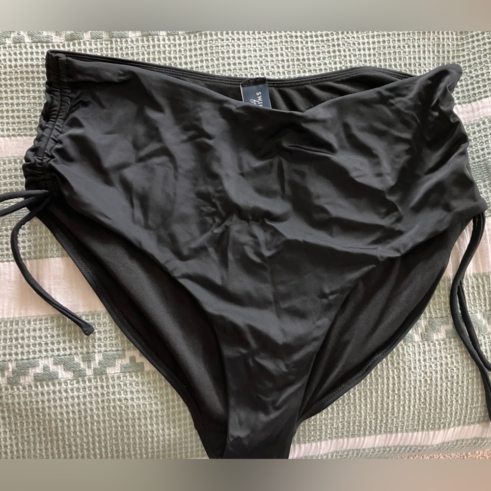 High Rise Black Bikini Bottom